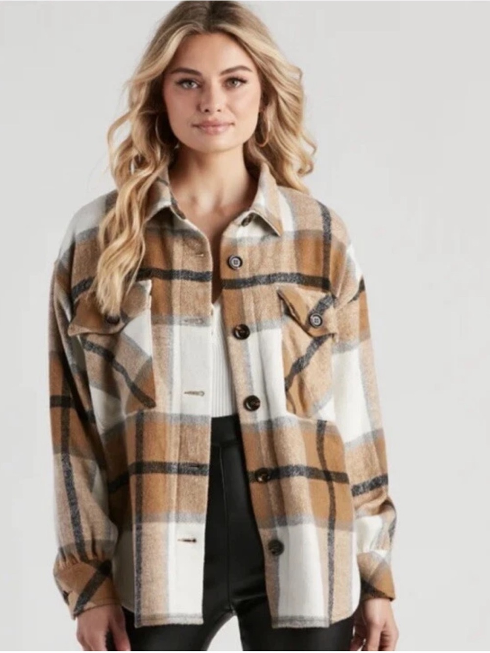 New Flannel Shacket Jacket Size Large